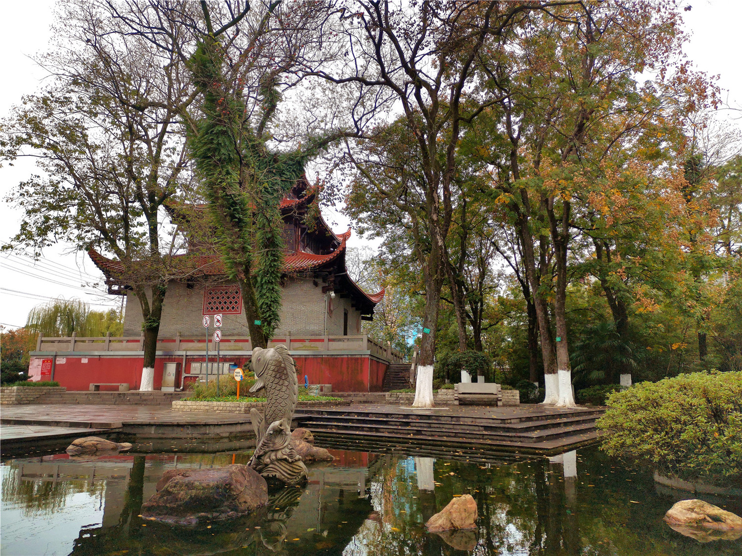 吉安视觉:冬日的白鹭洲公园风景依然迷人